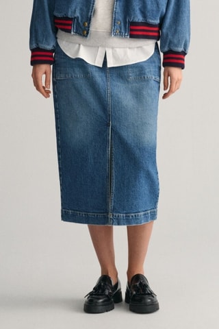 Gonna lunga in jeans - Blu scuro