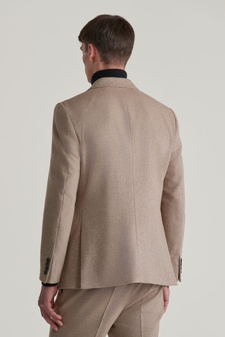 Blazer slim in lana - Beige