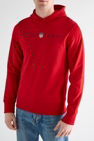 Maglia con cappuccio - Rosso
