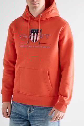 Felpa con cappuccio - Arancione