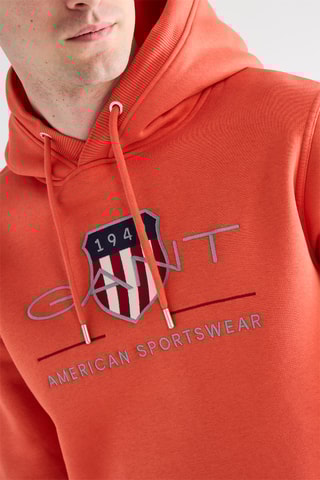 Felpa con cappuccio - Arancione