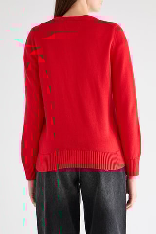 Cardigan in cotone bio - Rosso