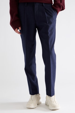 Pantaloni in lana - Navy