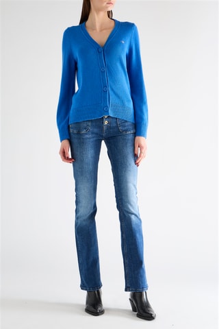 Cardigan in cotone bio - Blu