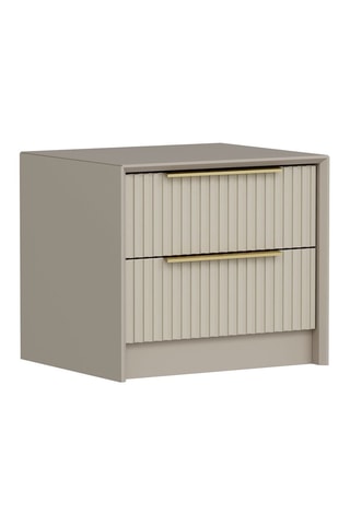 Table de chevet 2 tiroirs Kale Luxe  - 53 x 45 x 45 cm