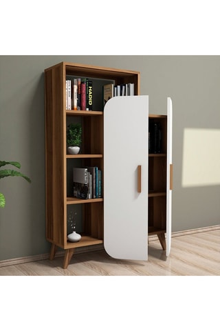 Bibliothèque et armoire intégrée 2 portes Form  - 90 x 140 x 32 cm