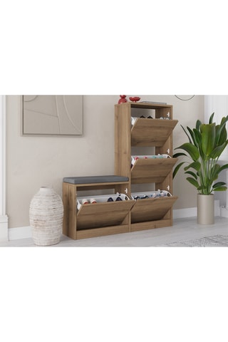 Meuble à chaussures Dude - 105 x 118,5 x 26 cm