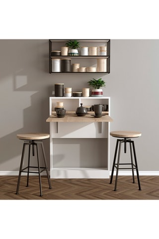 Meuble table dépliante - 70 x 90 x 15 cm