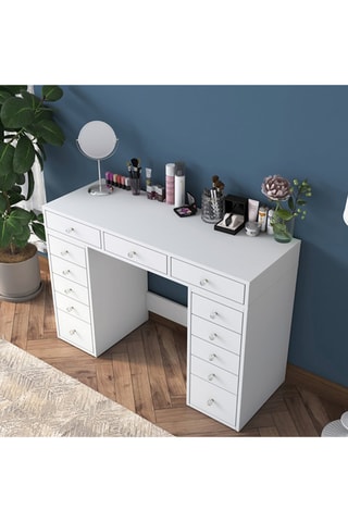 Coiffeuse 13 tiroirs - 120 x 81,6 x 44,5 cm