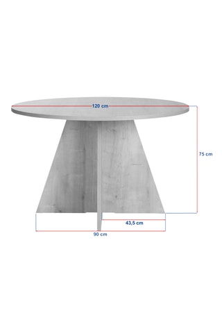 Table à manger Virella - 120 x 75 x 120 cm