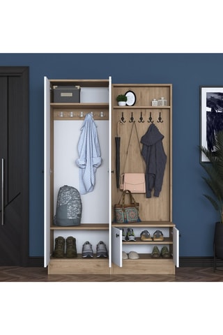 Meuble d’entrée 4 portes - 119,6 x 182,8 x 35,5 cm
