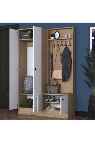 Meuble d’entrée 4 portes - 119,6 x 182,8 x 35,5 cm