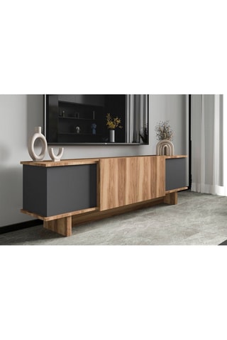 Meuble TV 4 portes Diana - 180 x 50 x 33 cm