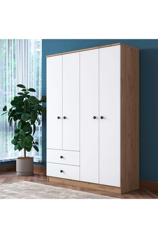 Armoire 4 portes - 120 x 42,5 x 170 cm