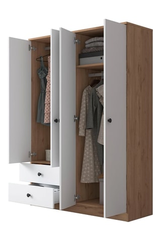 Armoire 4 portes - 120 x 42,5 x 170 cm