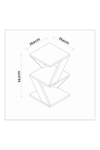 Table d'appoint Albeni - 29,6 x 54,2 x 29,6 cm