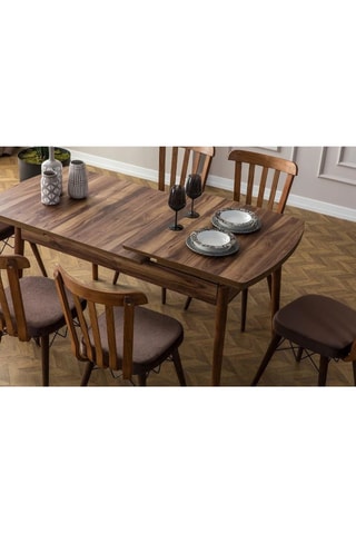 Ensemble de salle à manger en hêtre - 7 pièces