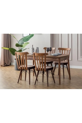 Ensemble de salle à manger en hêtre - 5 pièces