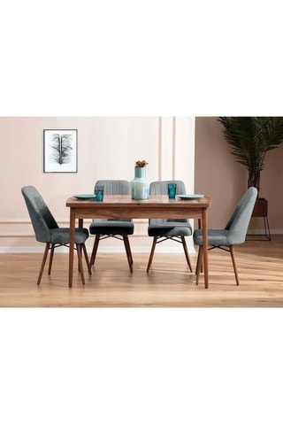 Ensemble de salle à manger en hêtre - 5 pièces