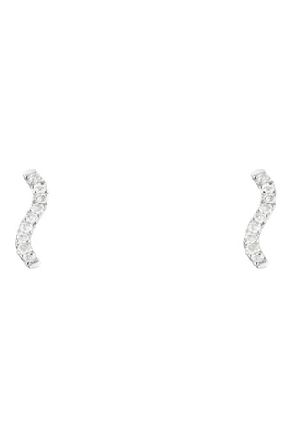 Pendientes Douce Vague - Oro blanco y diamantes