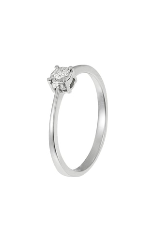 Solitario A moi pour toujours - Oro blanco y diamante