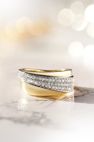 Anillo Chiya - Oro amarillo y diamantes