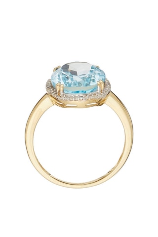 Anillo Topazissime - Oro amarillo, diamantes y topacio