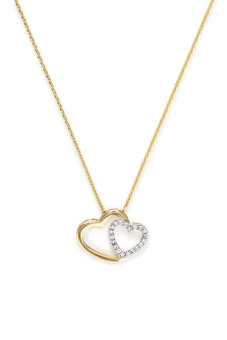 Colgante Two Ever - Oro amarillo y diamantes