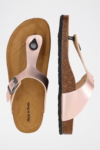 Teenslipper Rosso 
Goudkleurig Roze