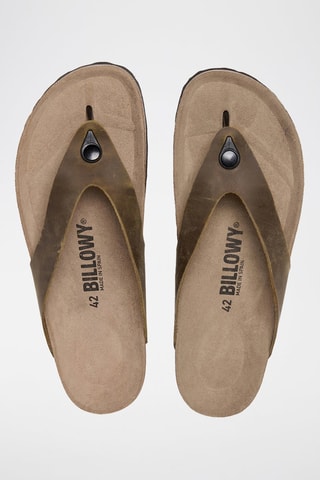 Sandali in pelle - Marrone