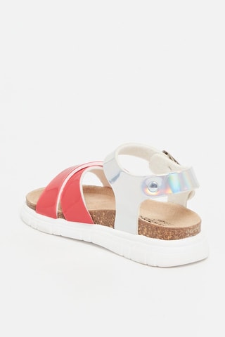 Sandalen Zeus Fuchsia en Zilverkleurig