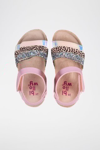 Leren Sandalen Roségoudkleurig