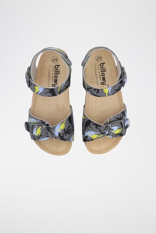 Sandalen Rosso Grijs en Zwart