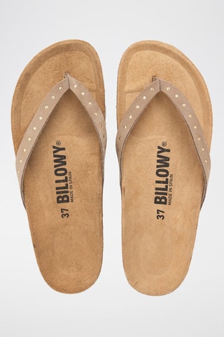 Sandali in pelle scamosciata - Marrone