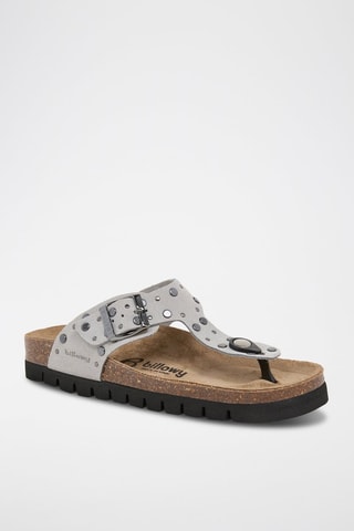 Sandali in pelle scamosciata - Grigio