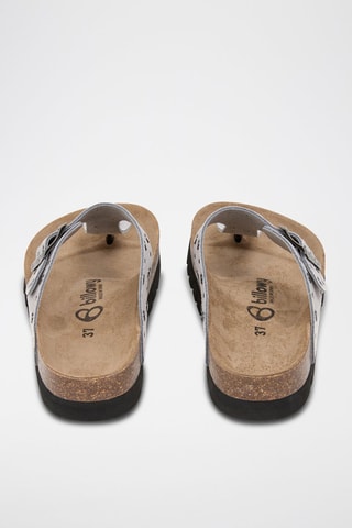 Sandali in pelle scamosciata - Grigio