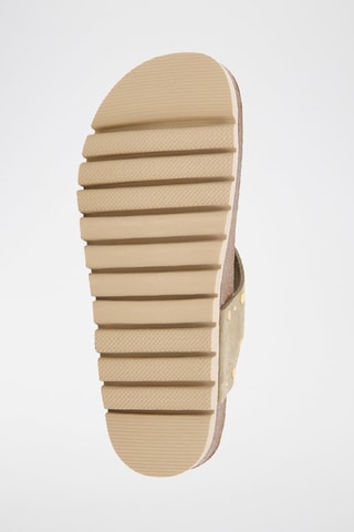 Sandali in pelle scamosciata - Kaki