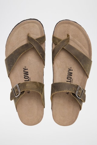 Sandali in pelle - Kaki