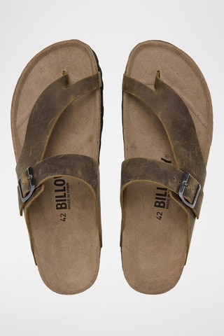 Sandali in pelle - Kaki