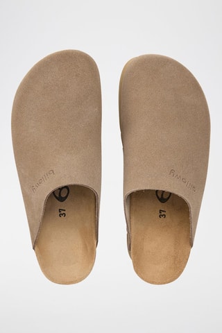 Leren Platform Clogs - Bruin