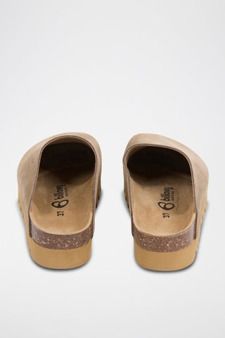 Leren Platform Clogs - Bruin