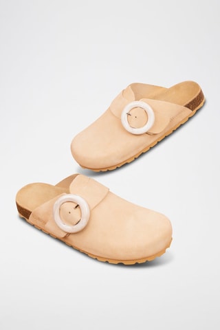 Leren Clogs Zalmroze