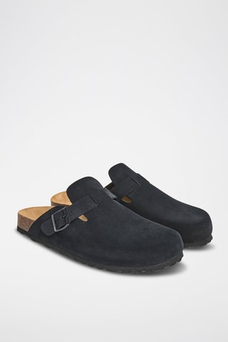 Nubuck Clogs Rosso Zwart