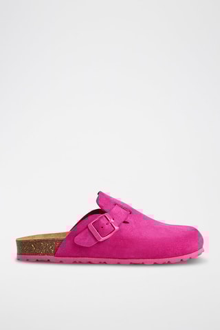 Nubuck Clogs Rosso Fuchsia