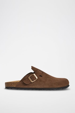 Nubuck Clogs Rosso Bruin