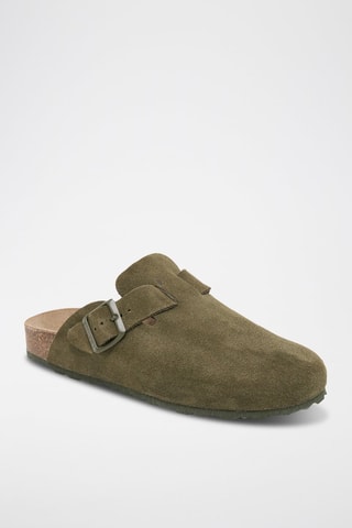 Leren Clogs Zueco - Kaki