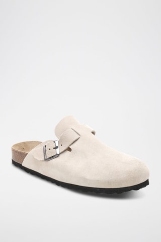 Leren Clogs - Beige