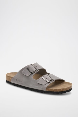 Ciabatte in pelle - Grigio