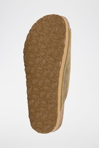 Leren Platform Muiltjes - Kaki