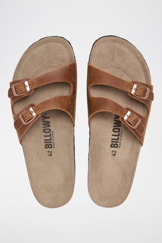 Ciabatte in pelle - Marrone